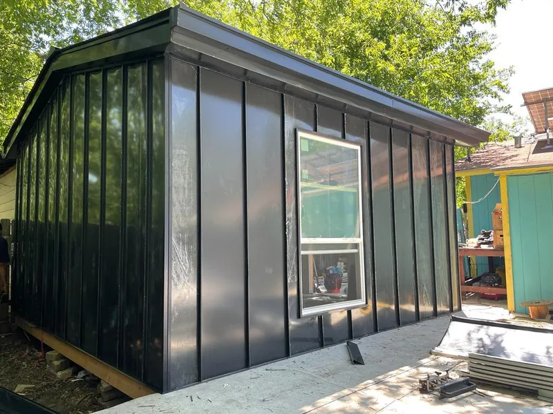 Black standing seam metal wall panels for Metal Roof Installation in Skidaway Island